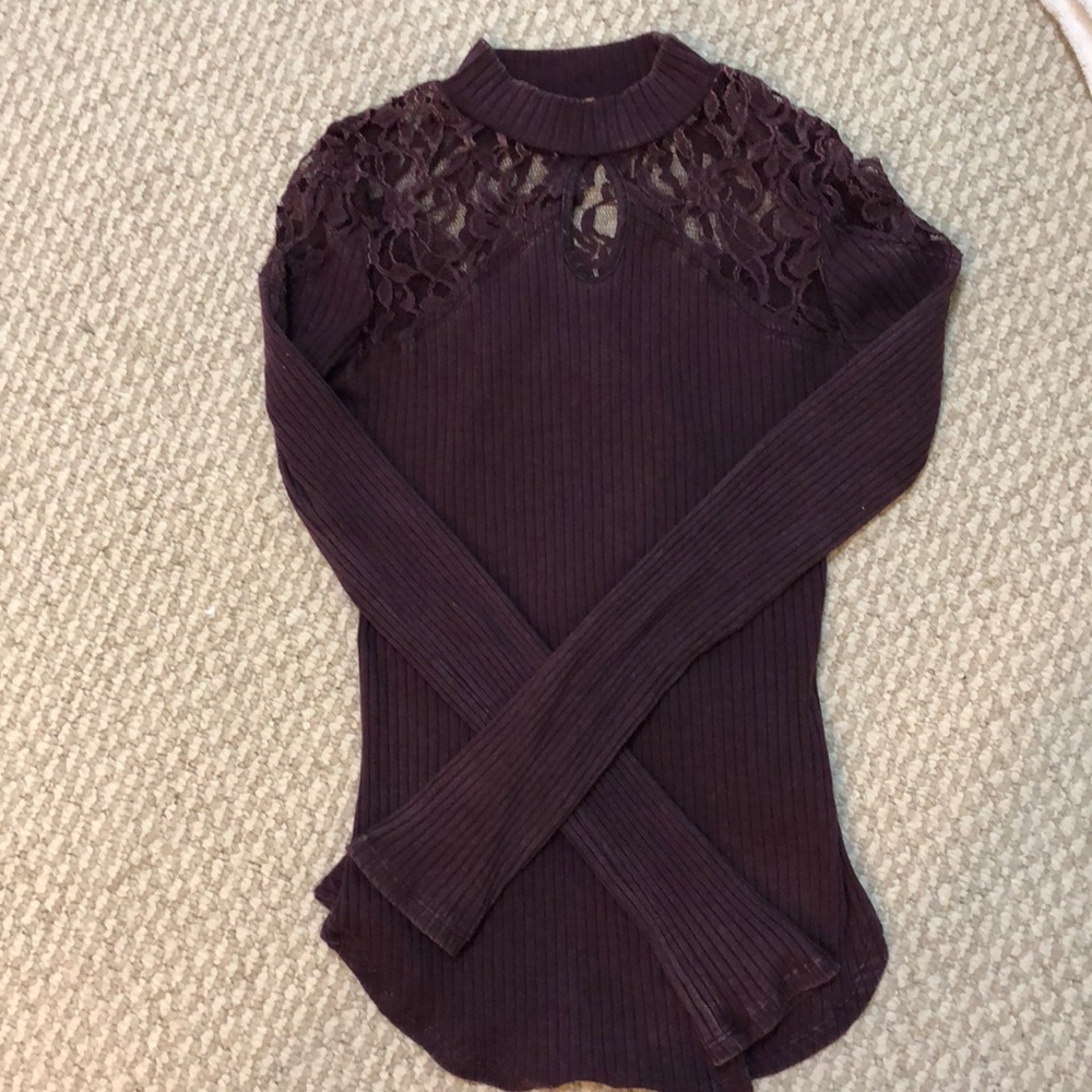 Long sleeve, purple shirt from free people